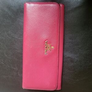 Prada Saffiano Continental Flap Long Wallet